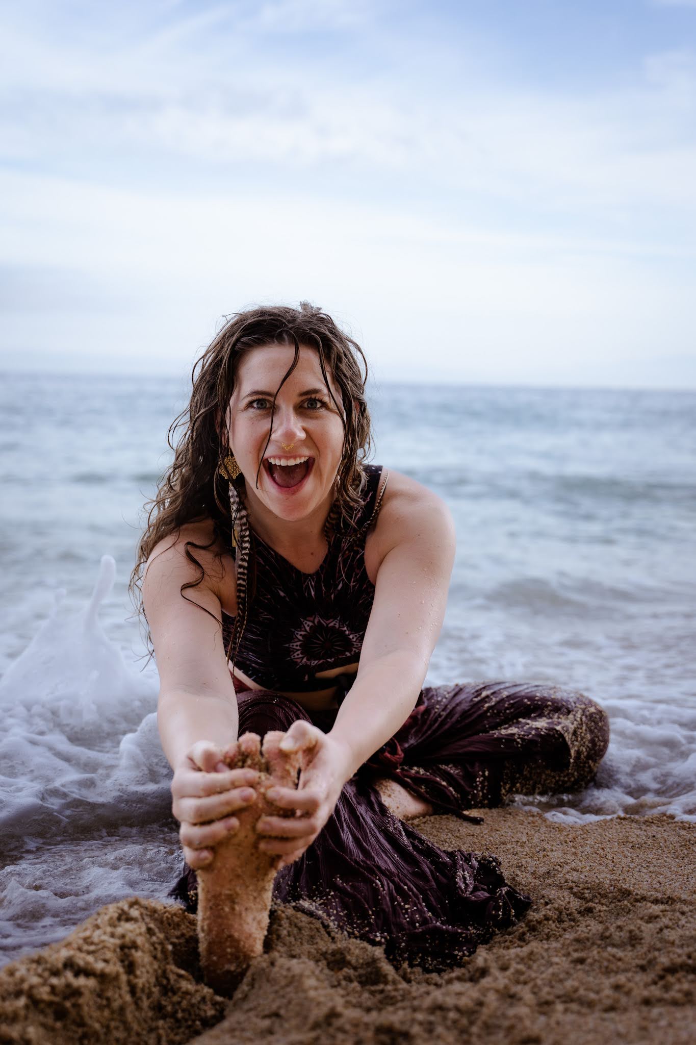 Kaity on beach